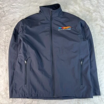 Hot Wheels Cycling 2015 / 10 Year Anniversary Mens L Blue  Soft Shell Jacket - Image 1 of 4