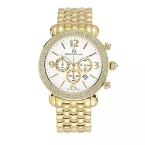 Giorgio Milano Luxury Women’s Watch Silver Chronograph, Swarovski Crystals - Picture 1 of 3