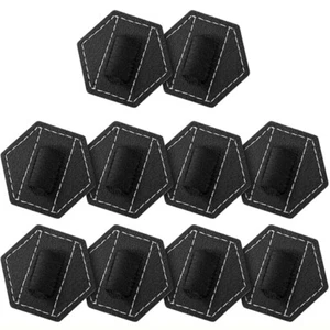10 Pieces Self Adhesive Pen Holders for Notebook Hexagon Elastic Journal PU6960 - Picture 1 of 7