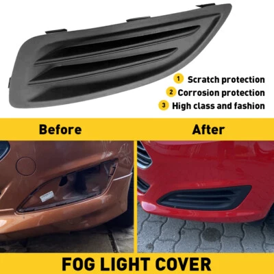 For 2014-2019 Ford Fiesta Front Left Driver Side LH Bumper Fog Light Cover Black — 第 1/4 张图片