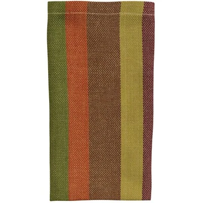 Park Designs Autumn Fall Colors Striped Orange Brown Plaid Cotton Napkins Set 4 - Image 1 of 3