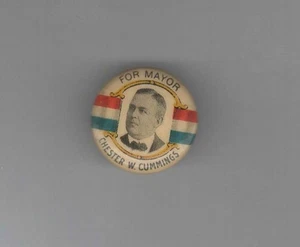 1901 Chester Cummings für Bürgermeister von Lancaster, PA Knopf - Bild 1 von 2