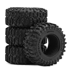 4PCS RC Crawler Car 1.3" Rubber Tires 64*26mm for 1/18 TRX4M SCX24 FMS Ascent-18 - Picture 1 of 6