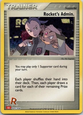 Holo Foil Rocket's Admin. (CLC) 025/034 Classic Collection Trading Card Game Cla - Image 1 of 2