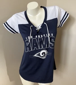 NFL Los Angeles Rams Sz Medium Laced Jersey Shirt Women Mesh Glitter Football 🏈 - Picture 1 of 13