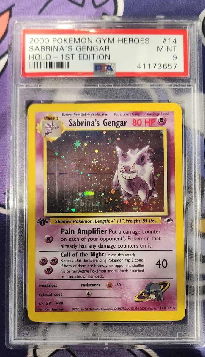 Gengar Pokémon TCG PSA Grade 9 Individual Collectible Card Game