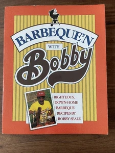 Barbeque'n with Bobby, Bobby Seale, Vintage Cookbook, BBQ, 1988, PB - Picture 1 of 5