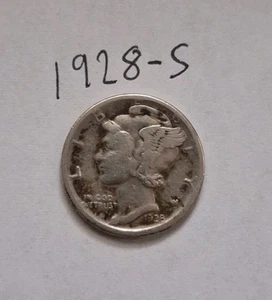 1928-S Mercury Dime - Picture 1 of 2
