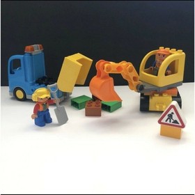 Lego Duplo Town Construction 10812 Dump Truck & Tracked Excavator Complete Set