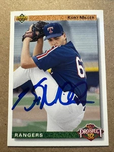 1992 Upper Deck #103 KURT MILLER Autographed SIGNED Card - FLORIDA MARLINS - Picture 1 of 2