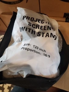 Projector Screen and Stand, Towond 120 inch Portable Projector Screen Indoor Out - Picture 1 of 2