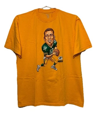Camiseta caricatura Aaron Rodgers de los Green Bay Packers para hombre XL Reebok NFL gráfico Foto 1 de 4