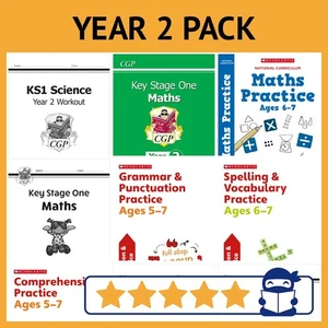 Year 2 Complete Pack Ages 6-7 Maths English Science CGP Scholastic with Answers - Bild 1 von 12