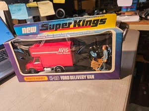 VTG LESNEY MATCHBOX SUPER KINGS K-29 FORD DELIVERY VAN AVIS + UNPUNCHED BOX - Picture 1 of 15