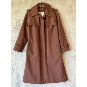 Misty Harbor Women's Any Weather Trench Coat 14 R Vintage Textured - Picture 1 of 14