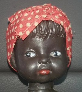 Rare Vintage Black Hard Plastic Pedigree Doll Rubber Face Hong Kong Baby Hawaiia - Picture 1 of 7