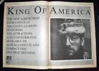 Elvis Costello King of America 1986 énorme pliant type affiche ouverte annonce, publicité promotionnelle