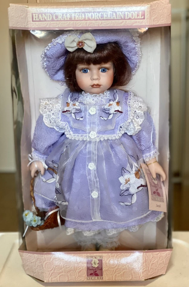 Vintage Collectible Memories Porcelain Doll Sarah 16 Inch Doll