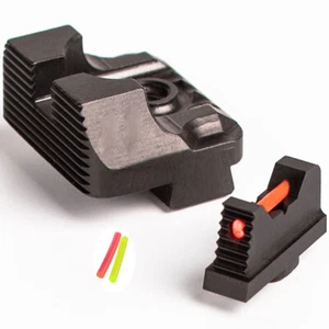 Fiber Optic Front & Rear Sights for Glock G17,19,22,23,26,27,35,37,39 - Picture 1 of 5