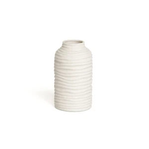 Vaso in vetro "Maria" ceramica bianco boho per fiori fiori secchi decorazione vaso da tavolo - Foto 1 di 2