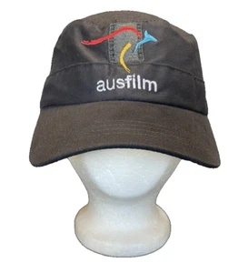 AUSFILM Mütze Mütze bestickt 3 Panel verstellbar schwarz Unisex NEU - Bild 1 von 11