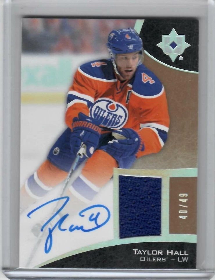 15-16 2015-16 ULTIMATE COLLECTION TAYLOR HALL SILVER SPECTRUM AUTO JERSEY /49 2 - Image 1 of 1
