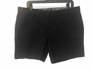 Counterparts Womens Chino Shorts 14 Navy Blue Flat Front 6 Inch Inseam Cotton - Picture 1 of 12