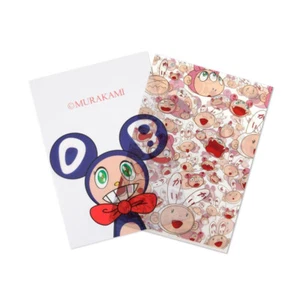 Takashi Murakami Clear File Folder Kaikai Kiki Mr. Dob Flower Art NEW | Set of 2 - Picture 1 of 6