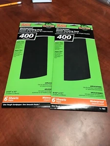 New Lot Of 2 Gator 6-Pack 400-Grit 4.5-in W x 11-in L Sanding Sheet Sandpaper - Picture 1 of 7