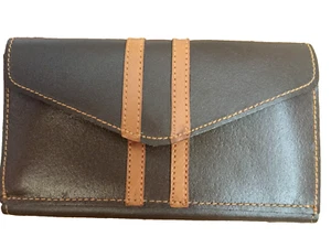 PORTAFOGLIO VINTAGE WESTPORT PELLE DONNA MARRONE TASCA ZIP MEMO PAD RICHWAY - Foto 1 di 14