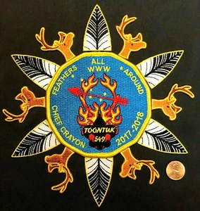 BOY SCOUT BSA TOONTUK OA LODGE 549 2018 155 355 338 13-PATCH 2027 NOAC CHIEF SET - Picture 1 of 4