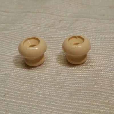 2 New OS 1960’s 70’s  Genuine Gibson Cream Guitar Strap Buttons  melody maker - Image 1 of 2