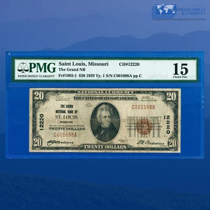 Fr.1802-1 1929 $20 Grand National Bank Of St. Louis, MO, Charter #12220, PMG 15 - Picture 1 of 3