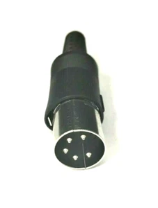 (1x) Philmore ETA3 - 5 Pin DIN Male 240 Degree Microphone In-Line Connector Plug - Picture 1 of 3