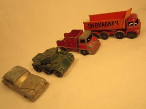 LESNEY (Lot of 4) Rolls Royce HOVERINGHAM Saladin THAMES WRECK 1:64 [Z284d] - Picture 1 of 4