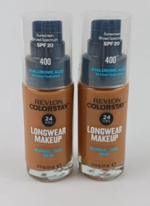 2 PACK REVLON COLORSTAY LONGWEAR MAKEUP NORMAL/DRY SKIN 400 CARAMEL - Picture 1 of 5