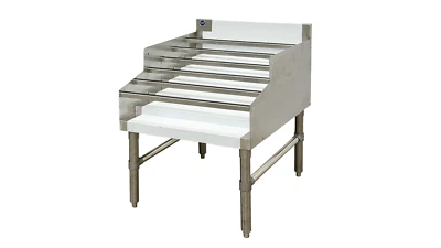 Estante de exhibición de licor de 24" W 6 estantes, acero inoxidable Foto 1 de 4