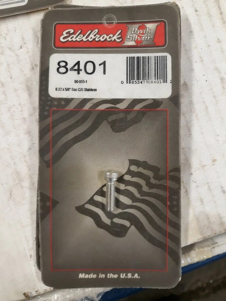 Tornillo de acero inoxidable Edelbrock Qwik Silver Soc 8401 Foto 1 de 1