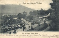 INDONESIA, SUMATRA, KOCK FORT IN VULKAAN MERAPI Vintage Postcard (b44639) PC