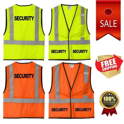 Chaleco Guardia Seguridad Alta Visibilidad Seguridad Bolsillo Frontal ANSI 07 Clase 2 Foto 1 de 2