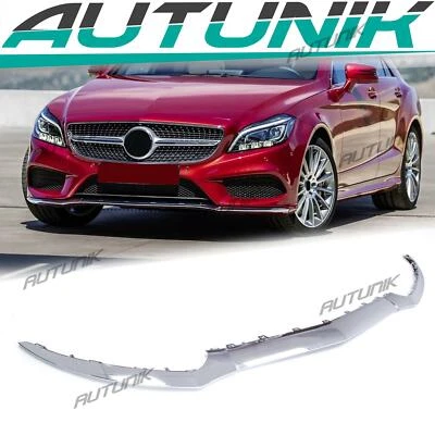 Chrome Front Bumper Lip Molding Trim For Benz W218 CLS CLS400 CLS550 2015-2018 Foto 1 de 4
