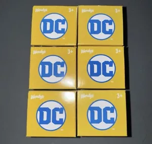 Wendys Kids Meal Toys DC Full Set Of 6 (Yellow Set) Sealed Toys 2025 Unopened! - Picture 1 of 5