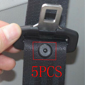 5x Universal Clip Seat Belt Stopper Buckle Button Fastener Safety Accessories