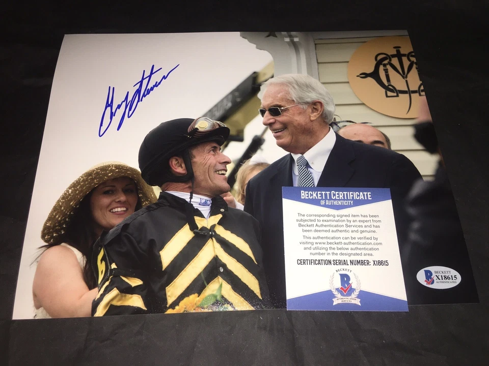 Foto firmada por Gary Stevens 8x10 legendario jockey Beckett #4 Foto 1 de 1
