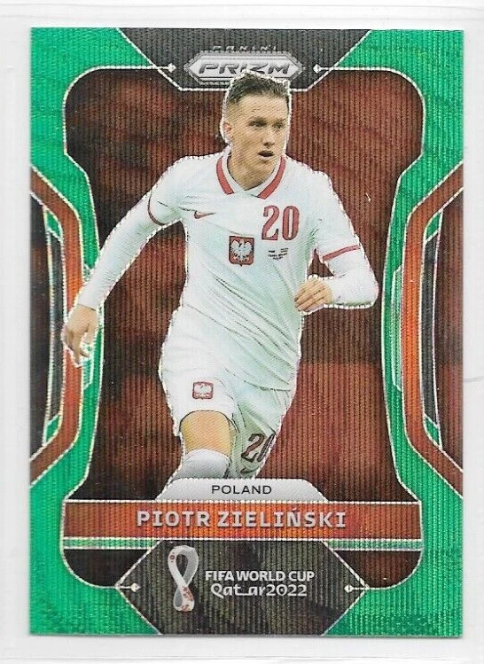 Piotr Zielinski Poland 2022 Panini PRIZM FIFA World Cup Green Wave #169 - Image 1 of 1