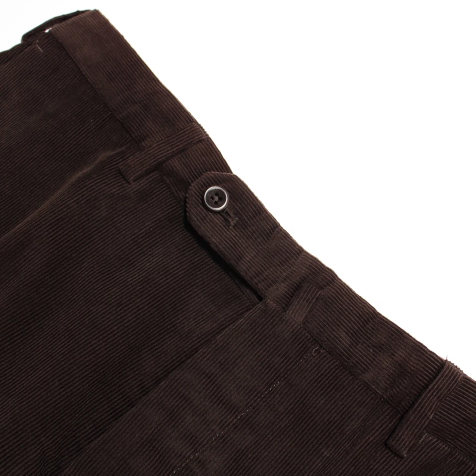 Incotex новый с Ярлыками вельвет Chinos / повседневные брюки размер 35 США твердый коричневый хлопок смесь - Изображение 1 из 4