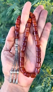 Sweden Amber Bakelite Prayer Worry Beads Subha Tasbeh تسبيح Masbaha مسبحة - Picture 1 of 12