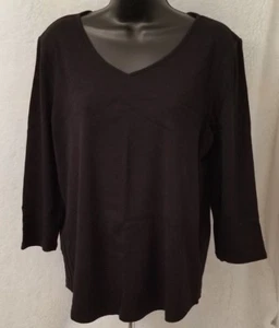 Blusa camisa top negra grande Chico's para mujer talla 2 L - Imagen 1 de 5