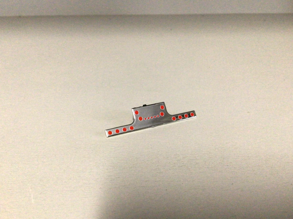 ALL CHROME DCP 1/64 PETERBILT TAIL PIECE W/ 4 RED LIGHTS EACH SIDE 8 CENTER - Image 1 of 1