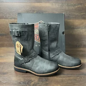 Harley-Davidson Dellridge Boots Gray leather Side Zip Buckle Men 11.5 M !NEW! - Picture 1 of 24